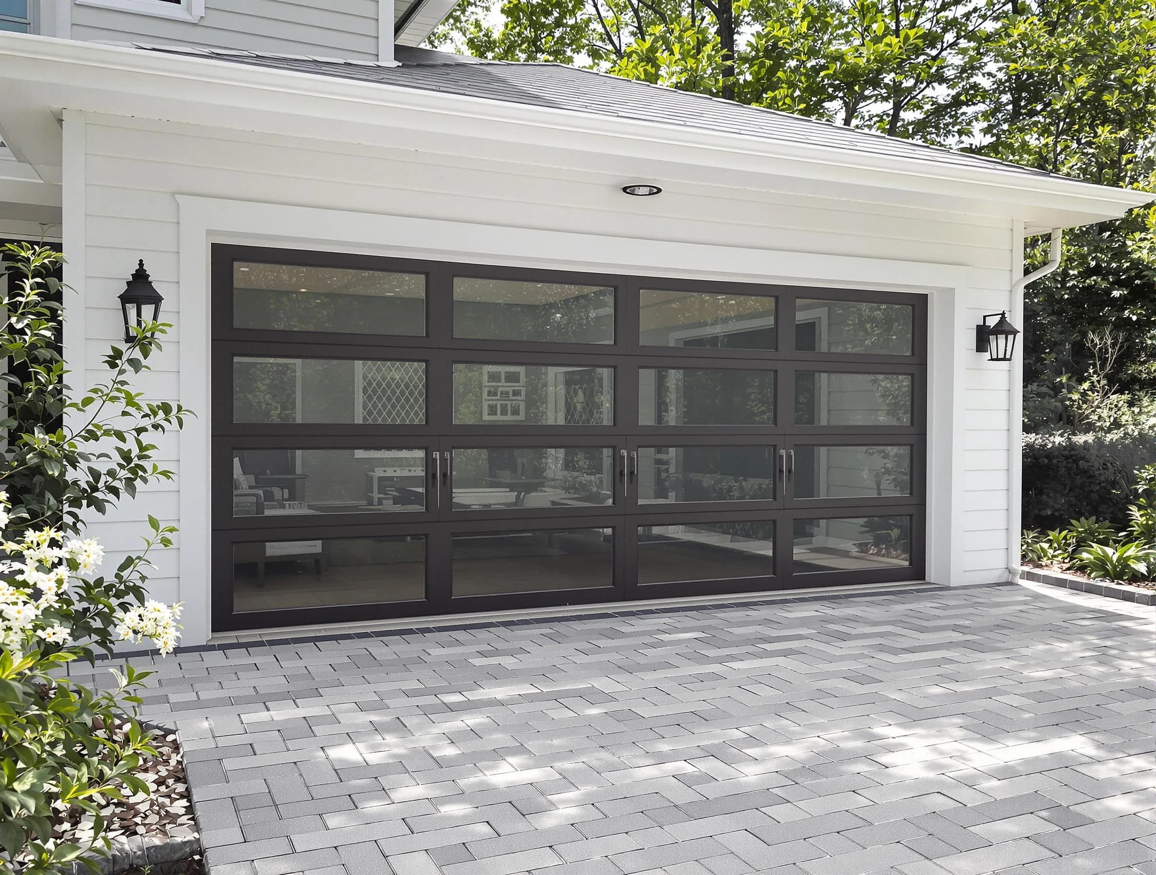 Twin Lakes Garage Door Repair design specialist presenting custom garage door options to Twin Lakes homeowner