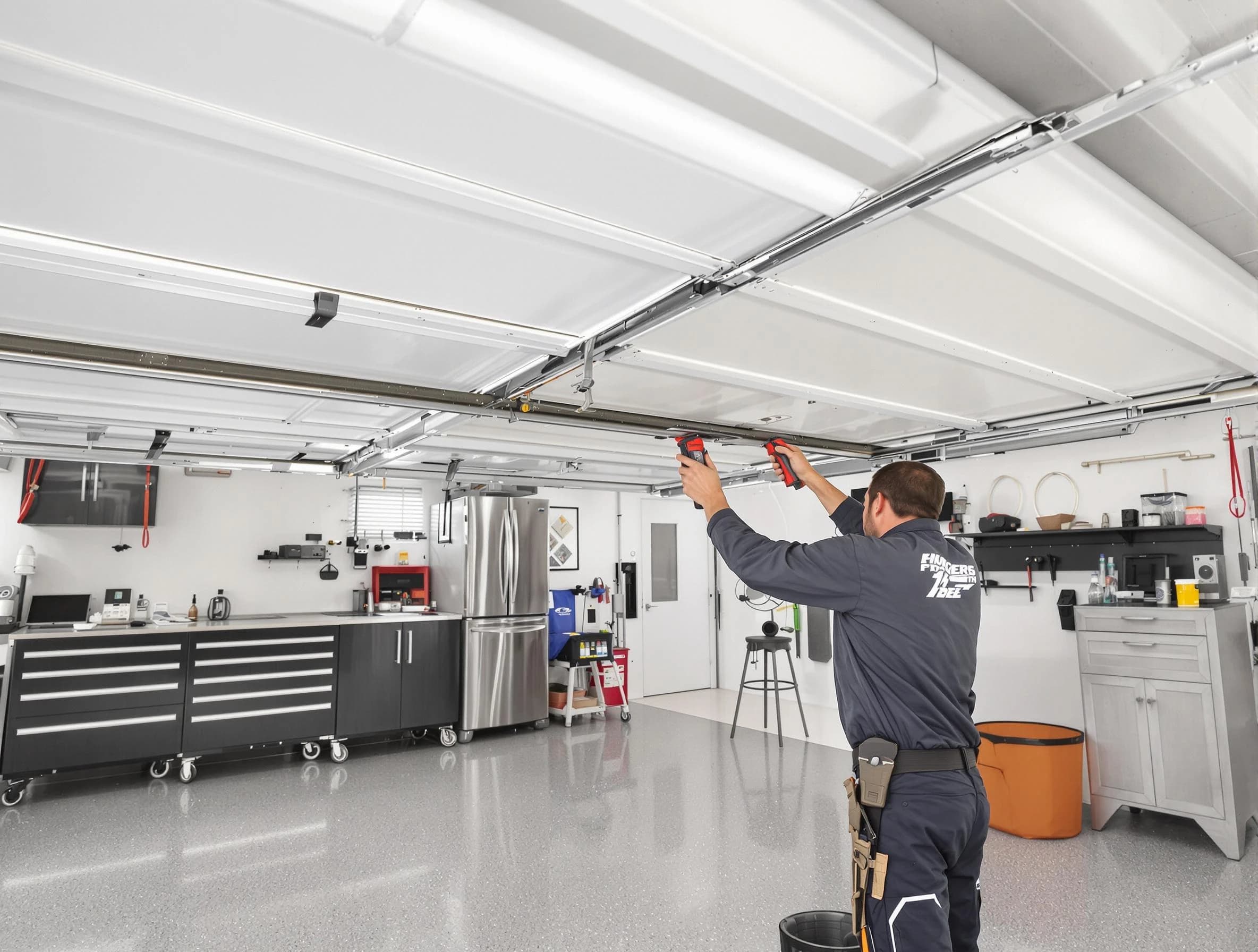 Overhead garage door repair service by Twin Lakes Garage Door Repair in Twin Lakes