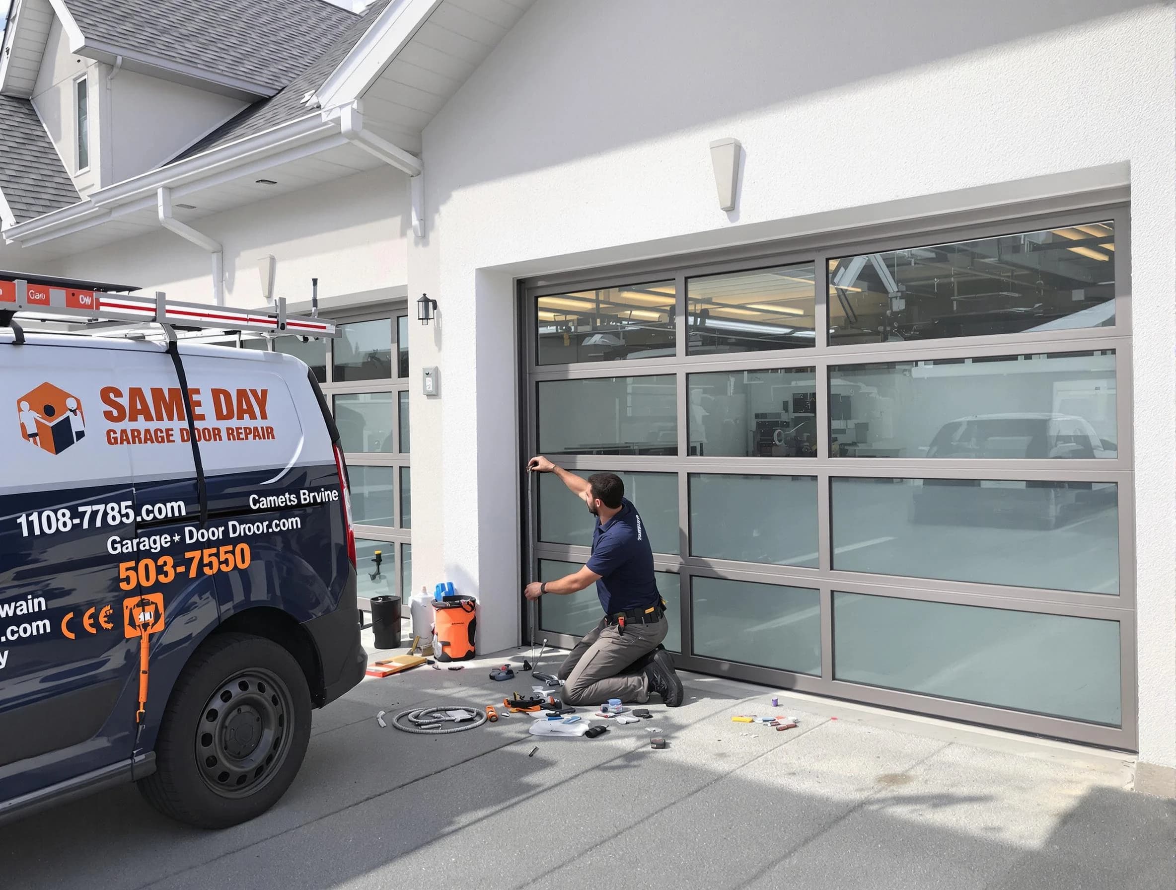 Same-day garage door repair service by Twin Lakes Garage Door Repair in Twin Lakes