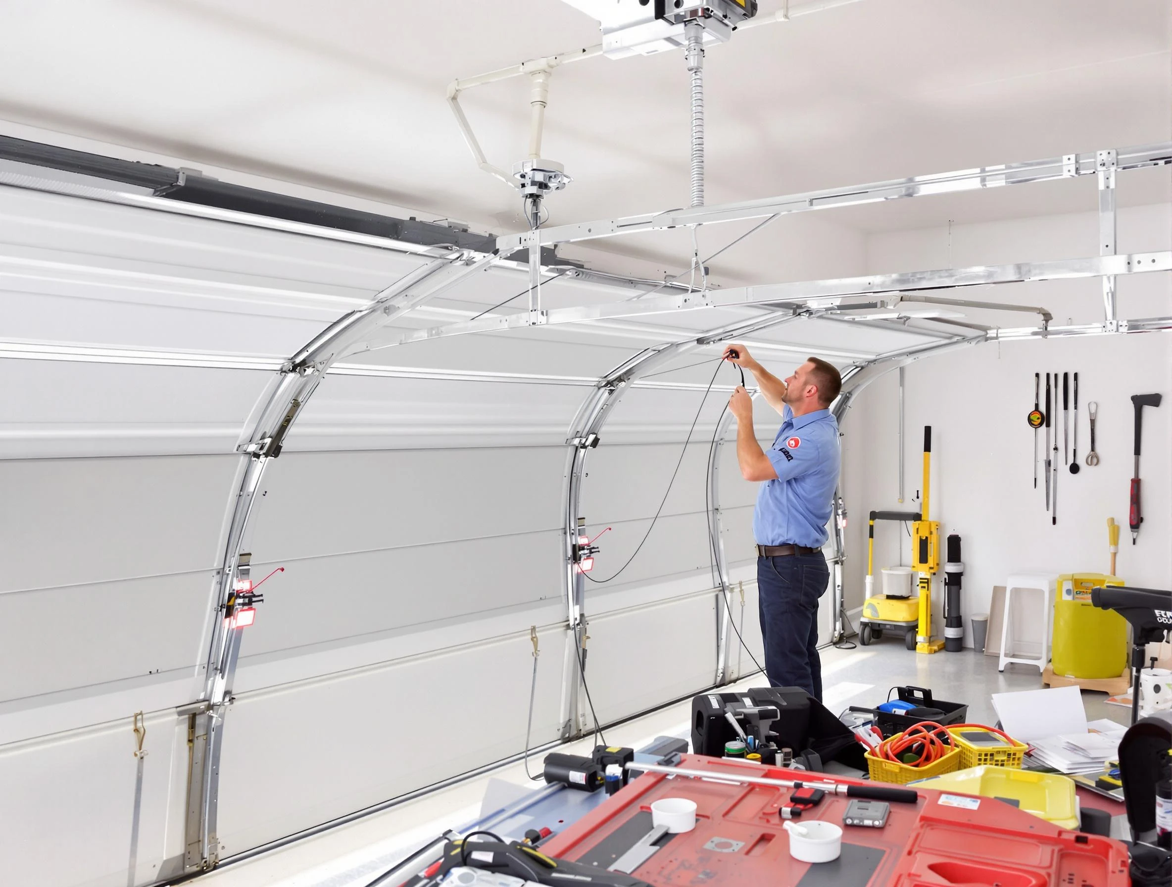 Garage door cable repair service by Twin Lakes Garage Door Repair in Twin Lakes