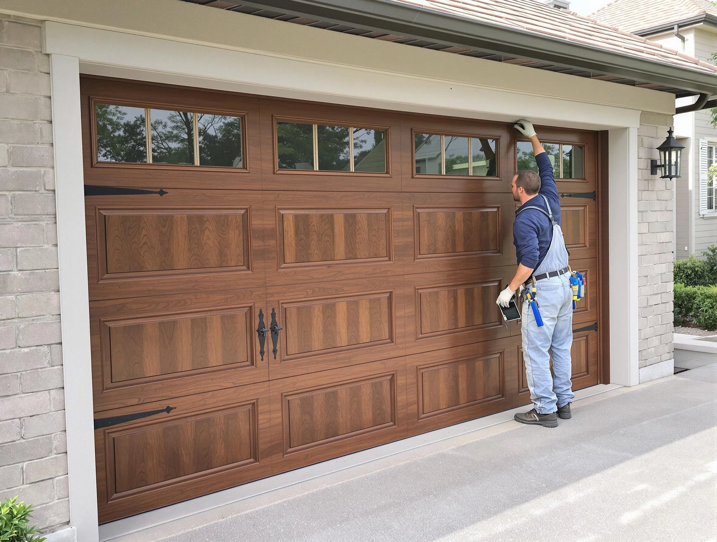 Custom garage door showcase by Twin Lakes Garage Door Repair in Twin Lakes
