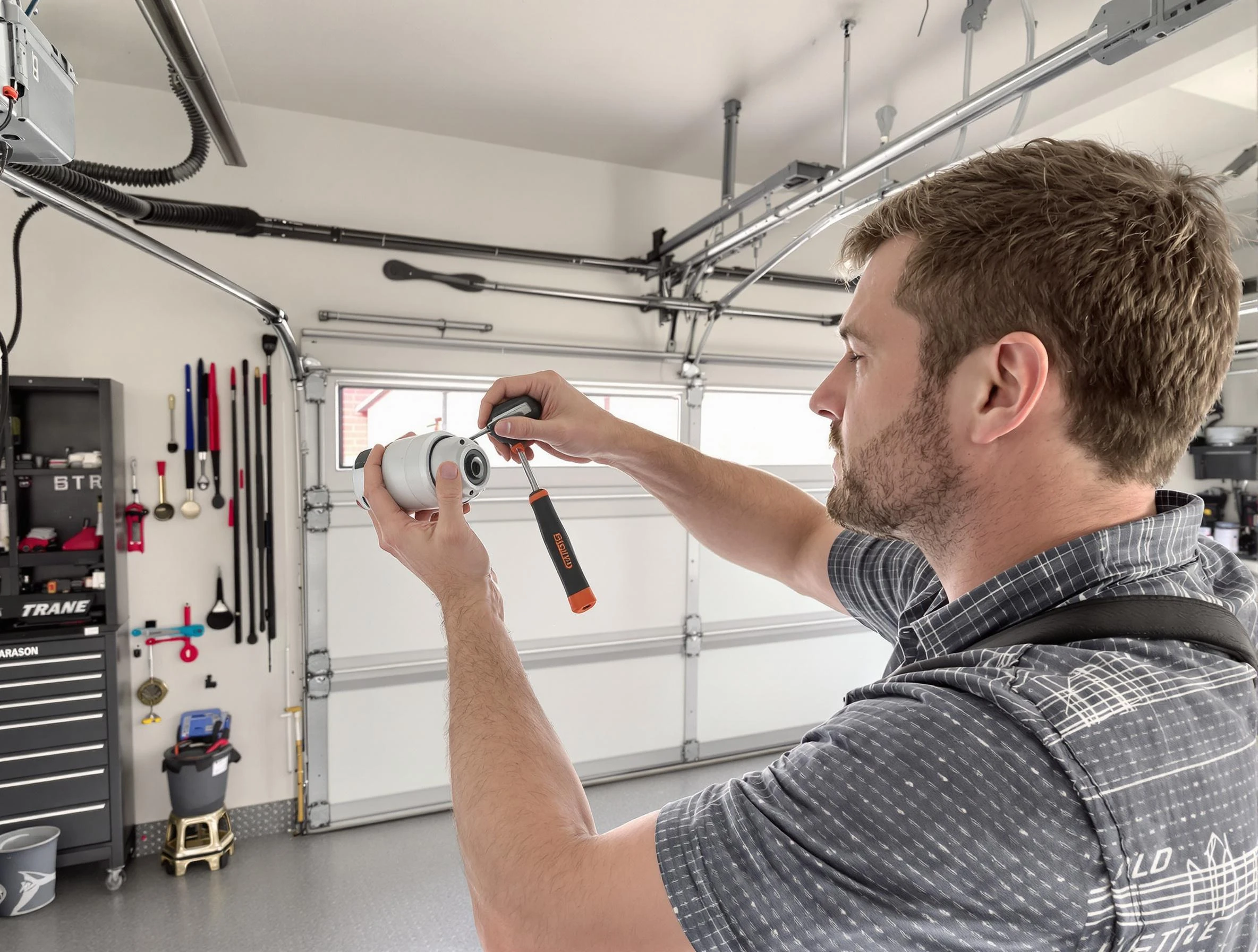 Garage door opener repair service by Twin Lakes Garage Door Repair in Twin Lakes