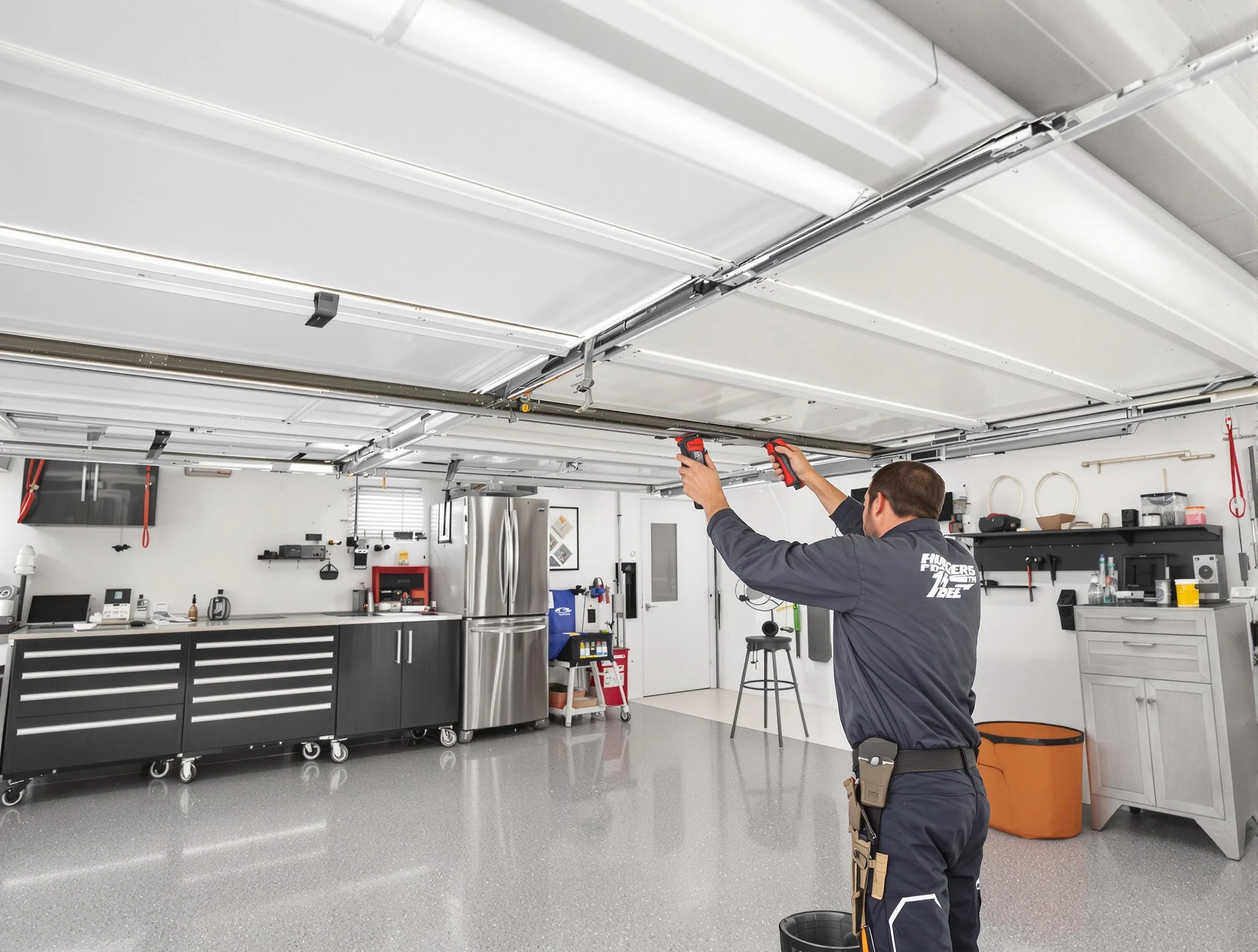 Overhead garage door repair service by Twin Lakes Garage Door Repair in Twin Lakes