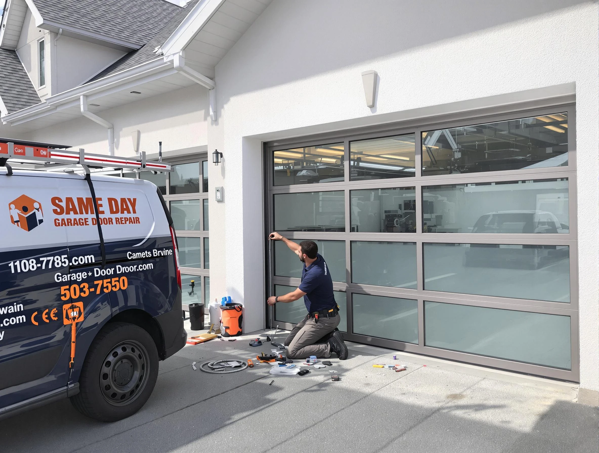 Same-day garage door repair service by Twin Lakes Garage Door Repair in Twin Lakes